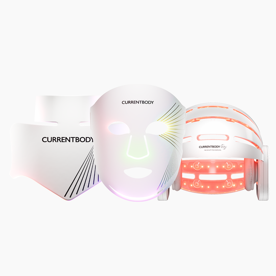 CurrentBody Skin LED Hårvæksthjelm & LED-ansigts- & halskit: Serie 3